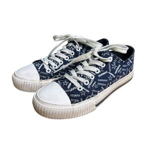 Foco Women's Dallas Cowboys Blue and White Sneakers Size 6